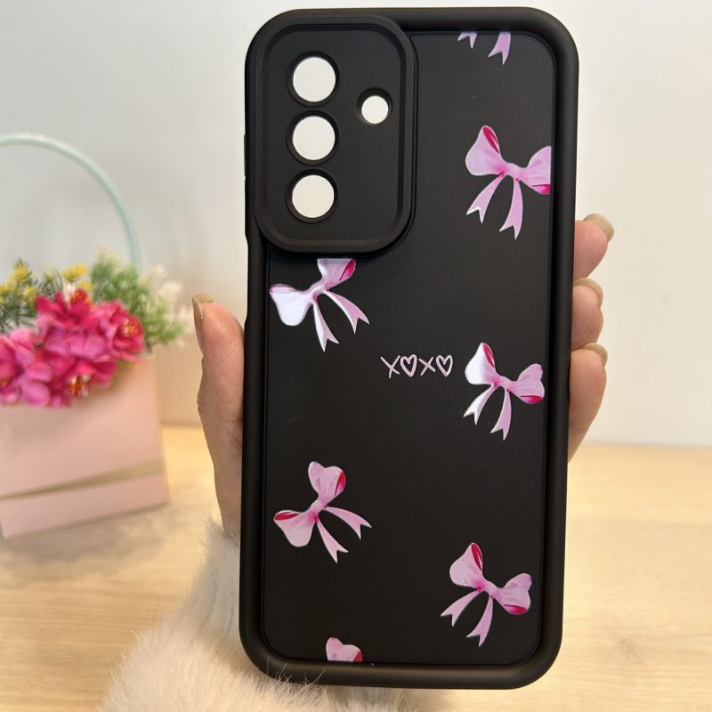 Чохол на Samsung A26 5g силіконовий з малюнком TPU Pictures Case чорний з бантиками