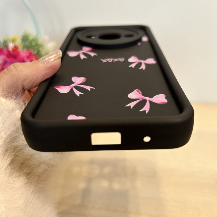 Чехол для xiaomi redmi A3 силиконовый с рисунком TPU Pictures Case черный с бантиками - Зображення 7