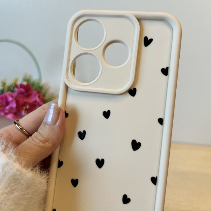 Чохол для Xiaomi redmi 13 4g силіконовий з малюнком TPU Pictures Case білий із сердечками - Зображення 7