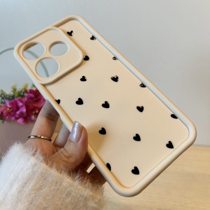 Чохол для Xiaomi redmi 13 4g силіконовий з малюнком TPU Pictures Case білий із сердечками - Зображення 5