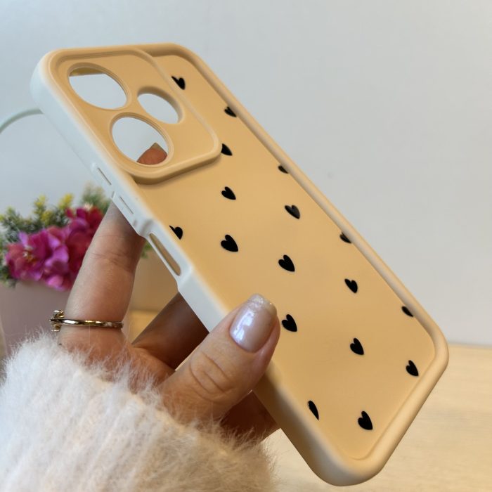 Чохол для Xiaomi redmi 13 4g силіконовий з малюнком TPU Pictures Case білий із сердечками - Зображення 4