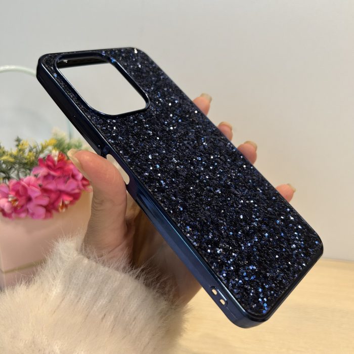 Чохол на xiaomi redmi 13 силіконова жіноча накладка блискуча Diamond shine синій - Зображення 4