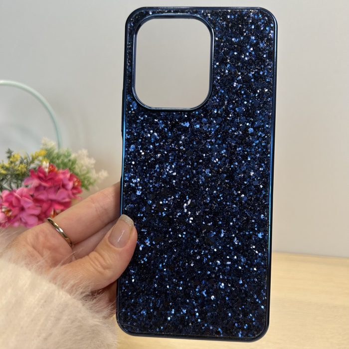 Чохол на xiaomi redmi 13 силіконова жіноча накладка блискуча Diamond shine синій - Зображення 3