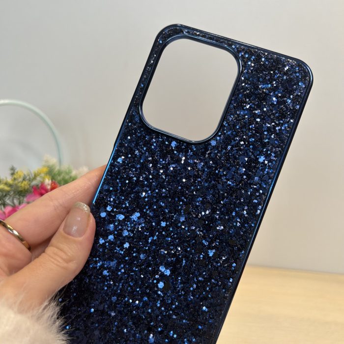 Чохол на xiaomi redmi 13 силіконова жіноча накладка блискуча Diamond shine синій - Зображення 7