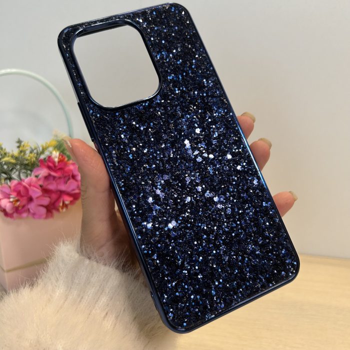 Чохол на xiaomi redmi 13 силіконова жіноча накладка блискуча Diamond shine синій - Зображення 2
