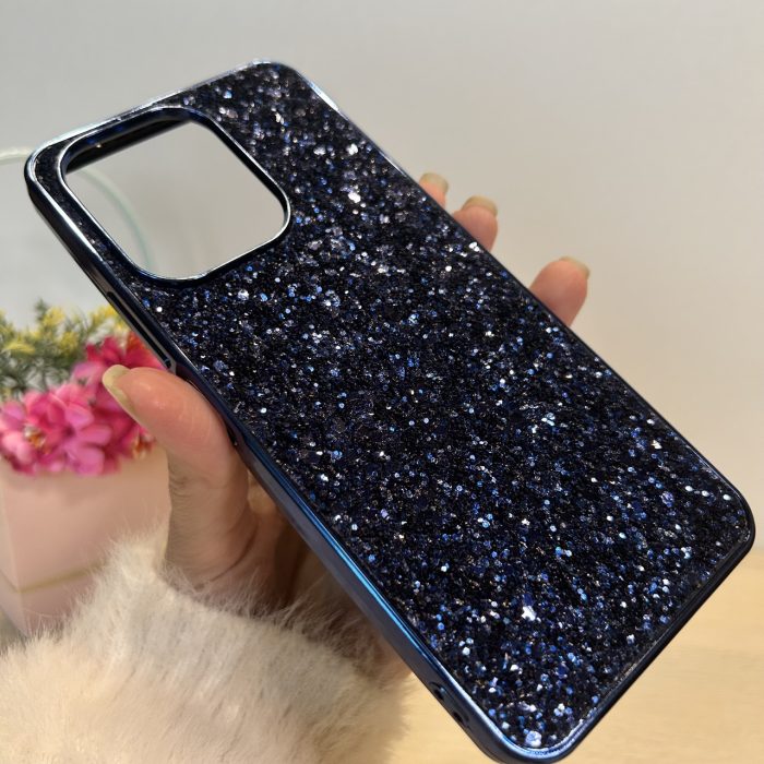 Чохол на xiaomi redmi 13 силіконова жіноча накладка блискуча Diamond shine синій - Зображення 5